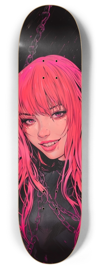 Cyber pink devil girl 8 Inch Skateboard Deck