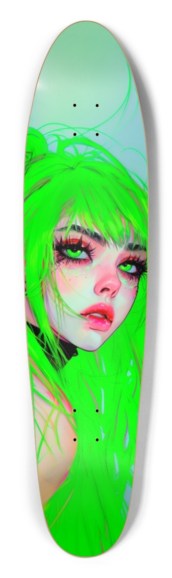 Anime cyber neon girl illustration