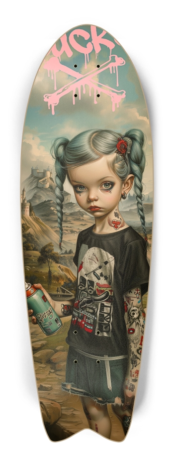 Life Sucks punk kid deck Fish Tail