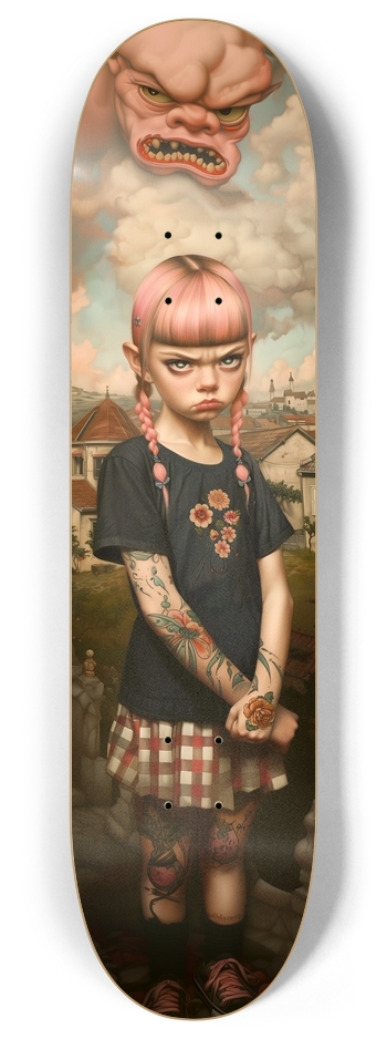 Bad day for bad girl 8 Inch Skateboard Deck