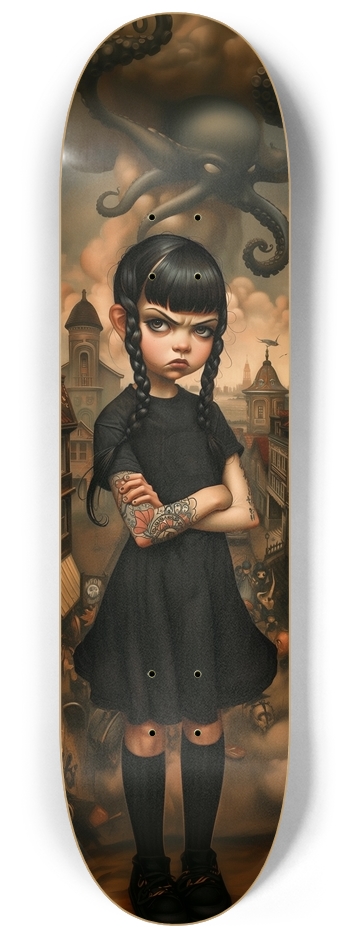 Goth nightmare kid girl 8-1/4 Skateboard Deck