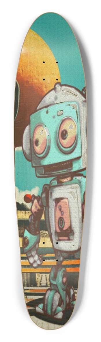 Vintage Robot Longboard Shape