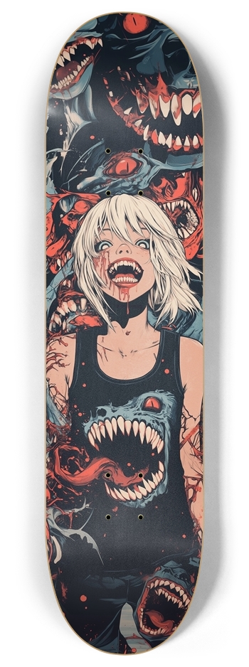 Girl with monsters 8 Inch Skateboard Deck