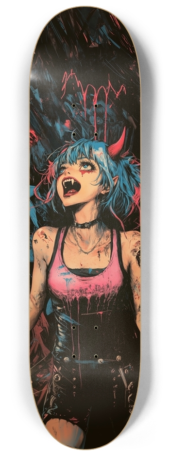 Devil vampire girl 8-1/4 Skateboard Deck