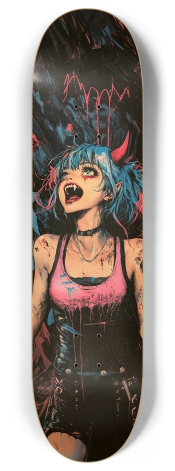 Devil vampire girl 8 Inch Skateboard Deck