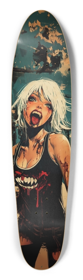 Badass vampire girl Longboard Shape