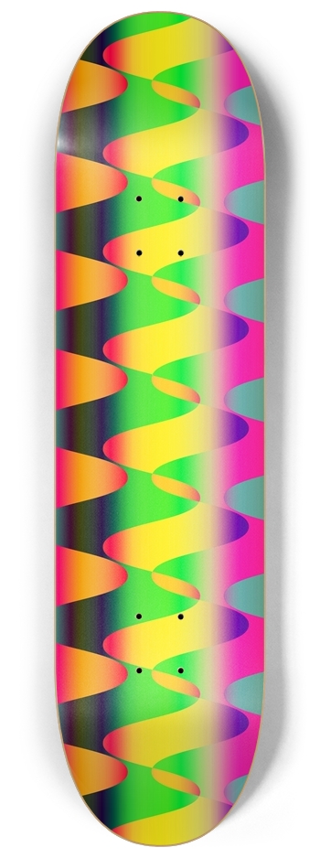 Reflective Wave #1 8-1/4 Skateboard Deck