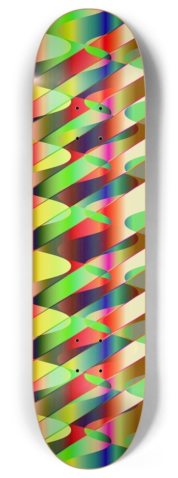 Reflective wave angle #1 8 Inch Skateboard Deck