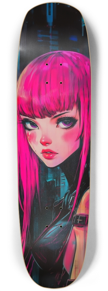 cyberpunk pink girl Square Nose