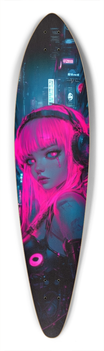 Techno pinky Pintail Longboard