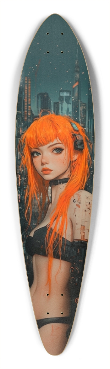 Techno dark night Pintail Longboard