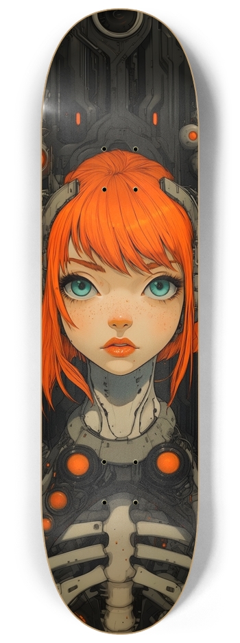 Skeleton cyborg 8-1/4 Skateboard Deck