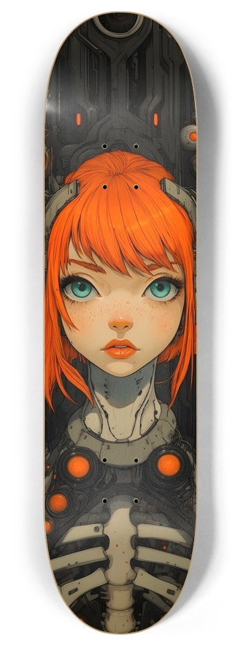 Skeleton cyborg 8 Inch Skateboard Deck