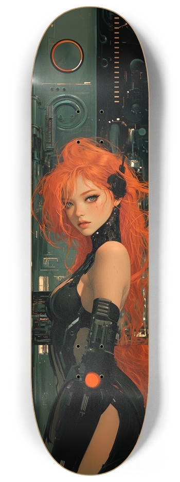 Cyberpunk ginger girl 8-1/4 Skateboard Deck