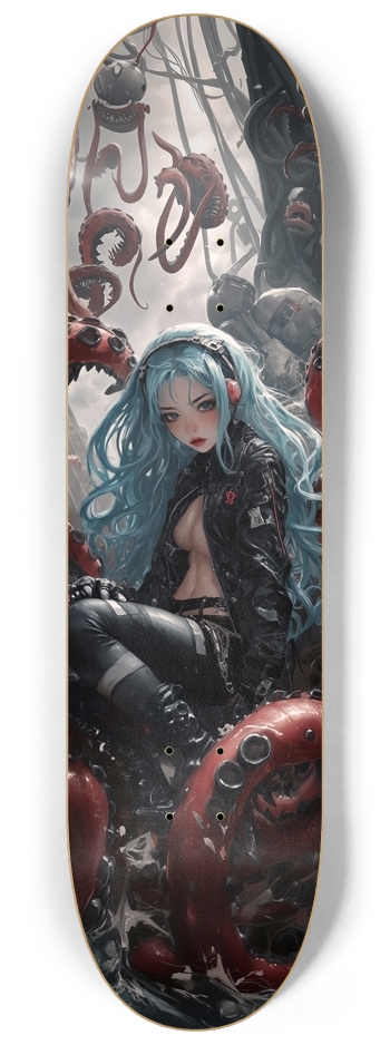 Alien octopus girl 8-1/4 Skateboard Deck