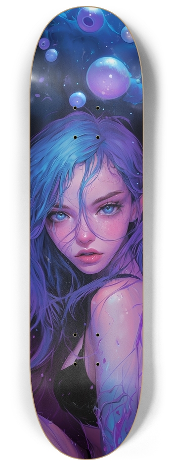 Cosmic blue girl 8-1/4 Skateboard Deck