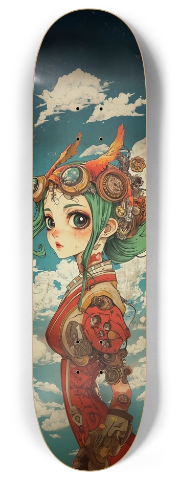vintage cyber lady 8 Inch Skateboard Deck