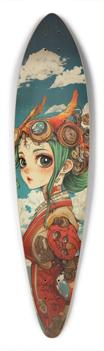 vintage cyber lady Pintail Longboard