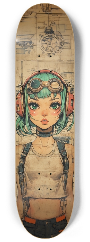 Vintage cyber girl 8-1/4 Skateboard Deck