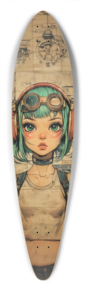 Vintage cyber girl Pintail Longboard
