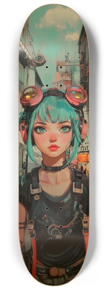 Retro cyberpunk girl 8-1/4 Skateboard Deck
