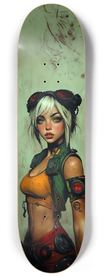 Techno warior girl 8-1/4 Skateboard Deck