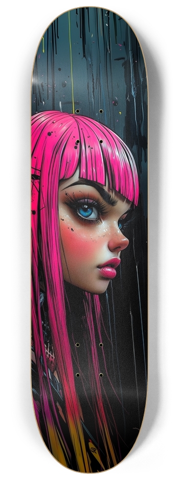 Pink hair 8-1/4 Skateboard Deck