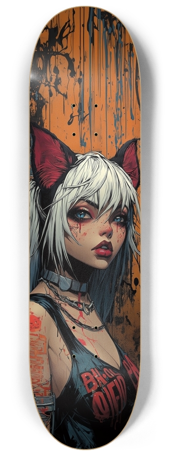 Animal punk girl 8-1/4 Skateboard Deck