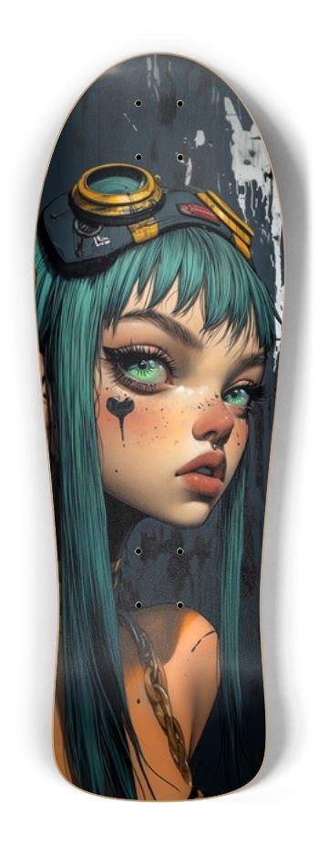 Punky blue hair Old School Shape