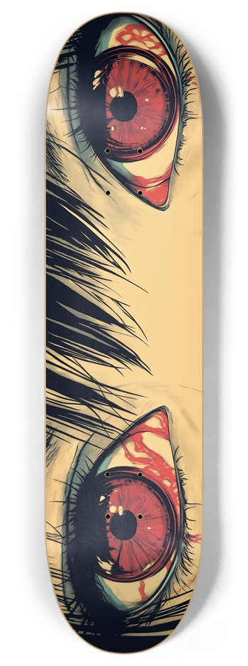 Horror manga eyes 8 Inch Skateboard Deck