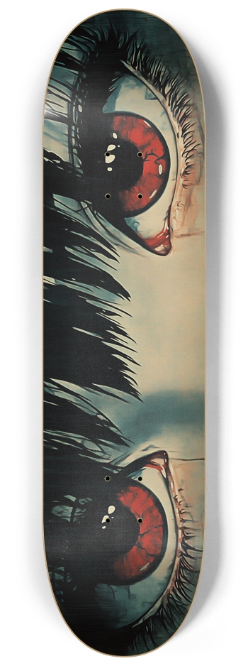 Manga red eyes 8-1/4 Skateboard Deck