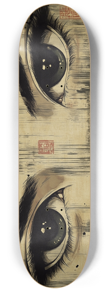 Retro manga eyes 8-1/4 Skateboard Deck