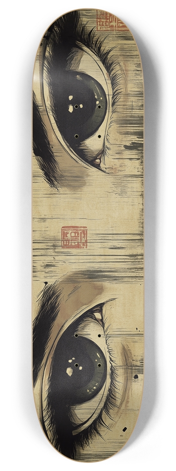 Retro manga eyes 8 Inch Skateboard Deck