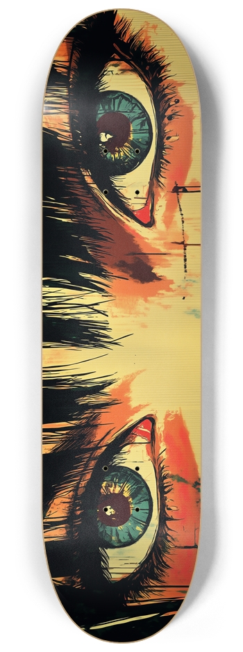 Vintage manga eyes 8-1/4 Skateboard Deck