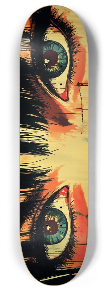 Vintage manga eyes 8 Inch Skateboard Deck