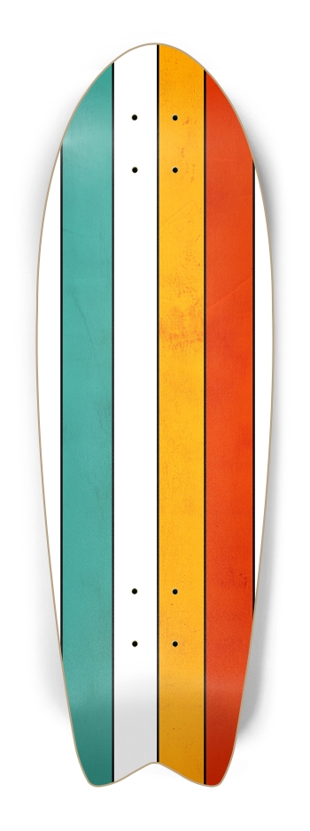 (White is deck wood) Old school custom skateboard
