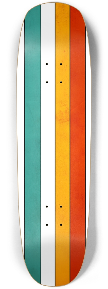 (White is deck wood) Old school custom skateboard