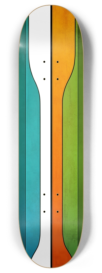 (White is deck wood) vintage colors deck 8 Inch Skateboard Deck
