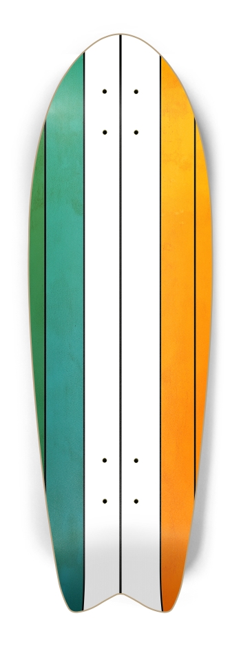 (White is transparent) Vintage custom skateboard