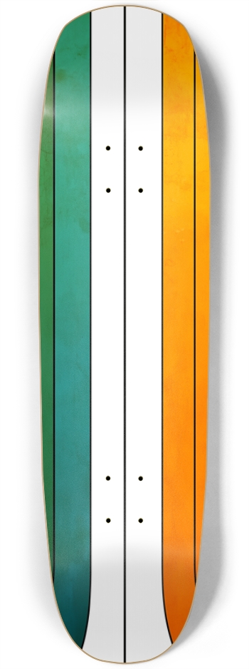 (White is transparent) Vintage custom skateboard Square Nose