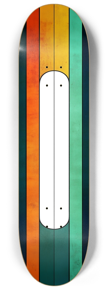 (White is transparent) retro colors skateboard 8-1/4 Skateboard Deck