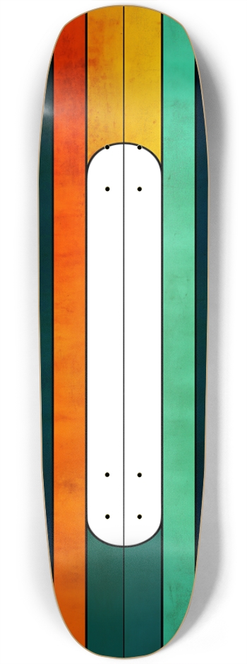 (White is transparent) retro colors skateboard