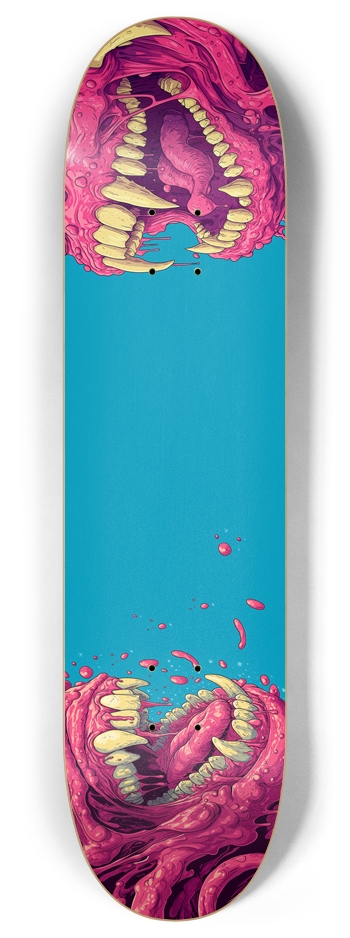 pink monster 8 Inch Skateboard Deck