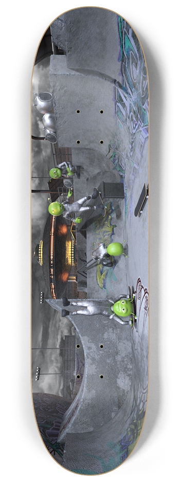 Aliens Skateboarding.  8-1/4 Skateboard Deck