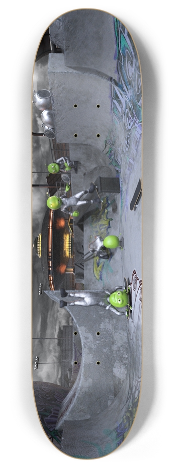 Aliens Skateboarding. 8 Inch Skateboard Deck