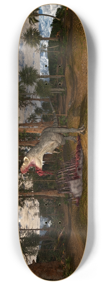Tyrannosaurus Rex Eating 8-1/4 Skateboard Deck