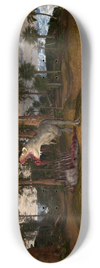 Tyrannosaurus Rex Eating 8 Inch Skateboard Deck