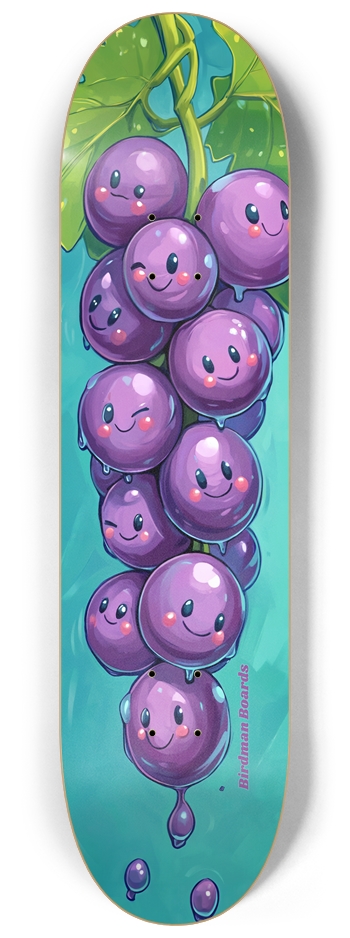 Happy Grapes 8-1/4 Skateboard Deck