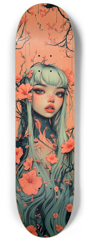 Yokei Sakura Girl 8-1/4 Skateboard Deck