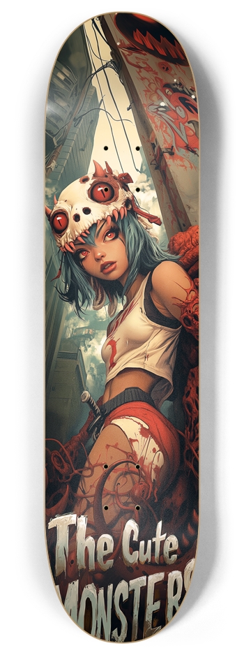 The Cute Monsters 8 Inch Skateboard Deck
